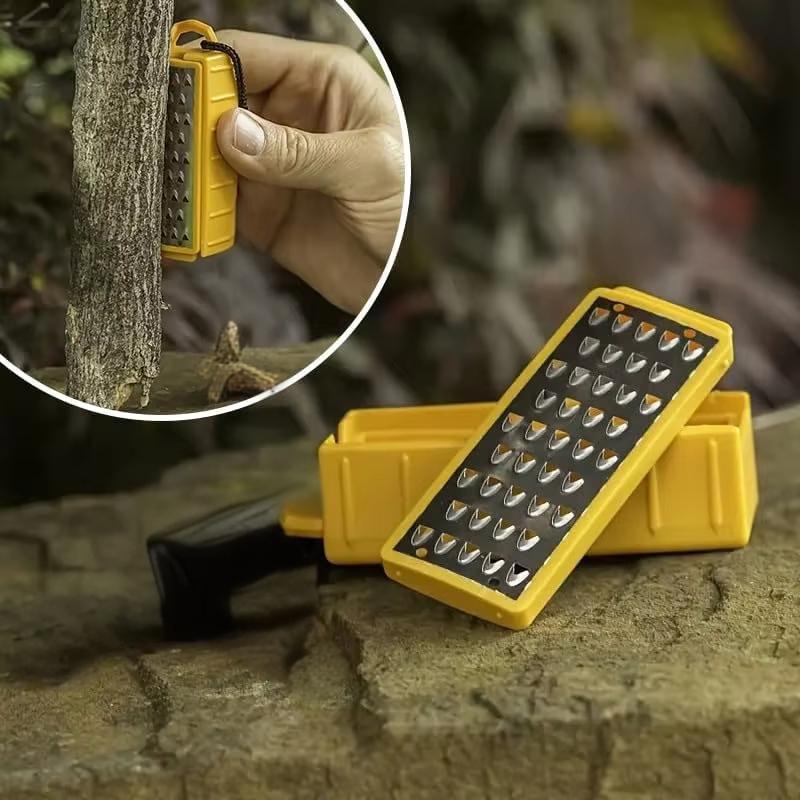 Camping Cooking Fire - 屋外用拡大鏡カードファイヤースターターサバイバルキャンプツール火起こしステンレス鋼グレーター軽量