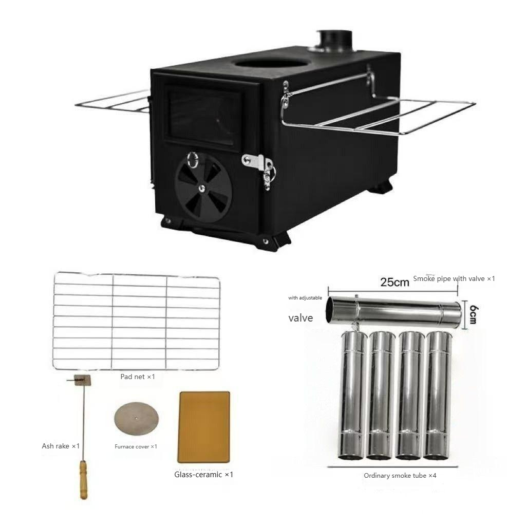 Camping Cooking Portable - 2026年新型キャンプ用炭素鋼薪ストーブテントストーブ暖房調理ストーブ簡単折りたたみポータブル多機能調理器