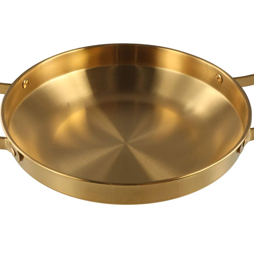 Camping Cooking Hot Plate - 耐久性のあるBBQプレートフライパンサラダボウルステンレス鋼ドライポット22/24/26/28/30cm厚めのホットポット