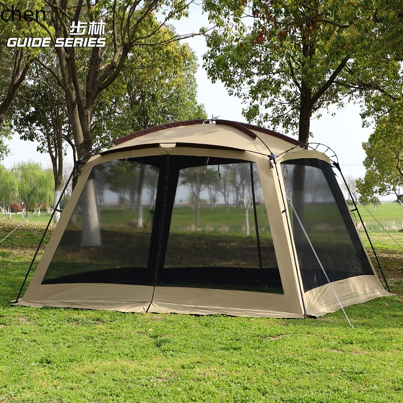 Camping Cooking Canopy - 屋外防蚊パーゴラ キャンプ用自動展開式オーニング クッキングテント ビニール製キャノピーテント