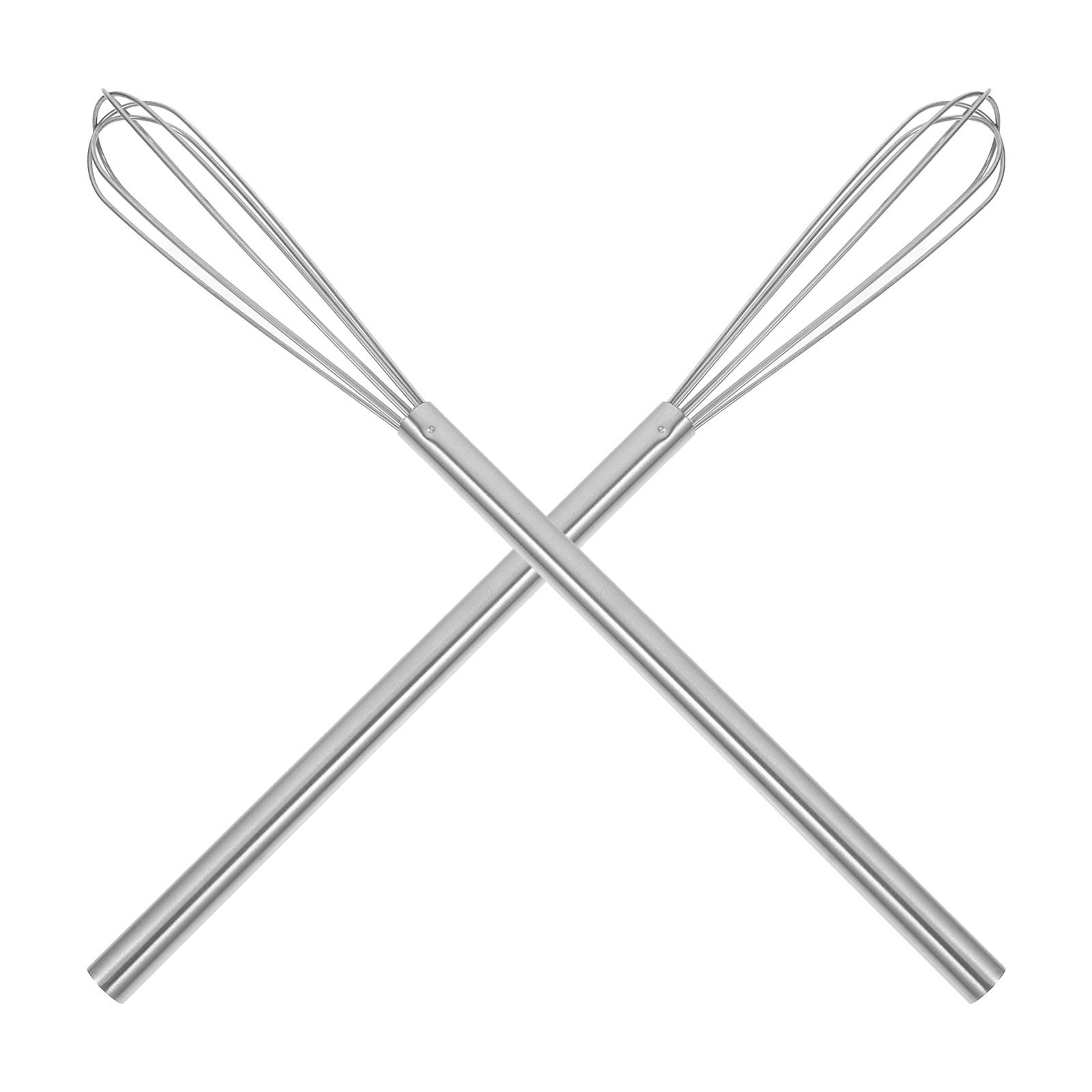 Camping Cooking Kitchen Set - 2本セット、ステンレス製、手動式、小型、人間工学に基づいたグリップ、お菓子作り、料理、キャンプ、混ぜ合わせに最適なキッチン用泡立て器。