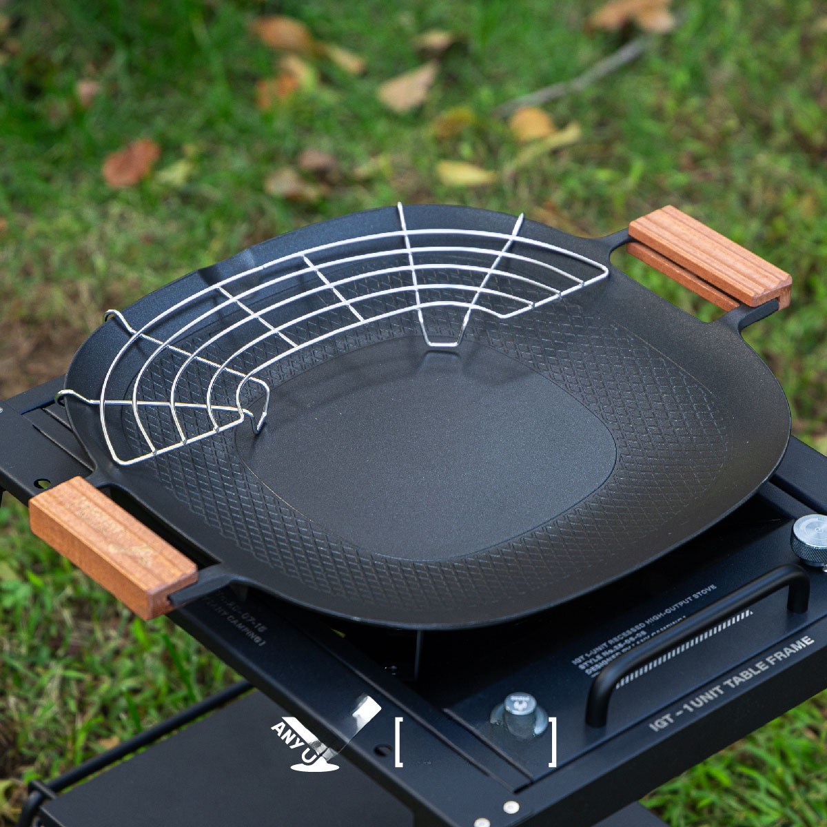 Camping Cooking Utensils - 屋外キャンプBBQグリルパンカセットストーブ韓国風ノンスティックステーキパン鉄製パン中華調理器具