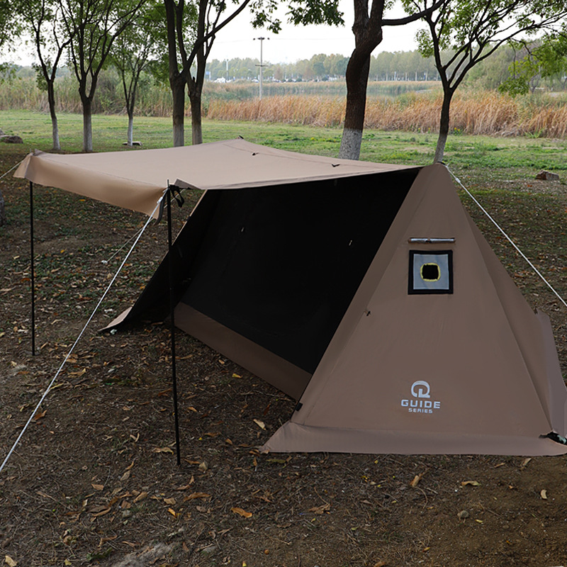 Camping Cooking Canopy - キャンプ用屋外ダブルピークキャノピー シルバーオーニングピーク キャンプクッキング