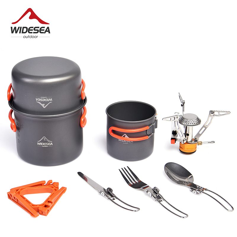 Camping Cooking Oil - 幅のキャンプ用調理器具セット、屋外食器用品用品、バーナーストーブ、折りたたみナイフ、フォーク、ポータブルポットスーツ、縦型カップ