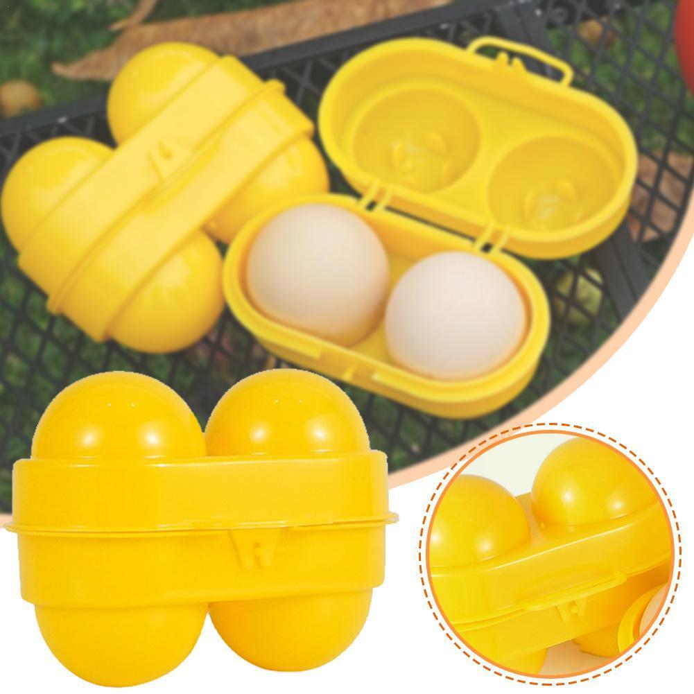 Camping Cooking Range - 卵を保管するためのポータブルプラスチックエッグホルダー,ピクニック用の卵を収納するための2つのコンパートメント,調理時,キャンプ,ピクニック,202 s5g3
