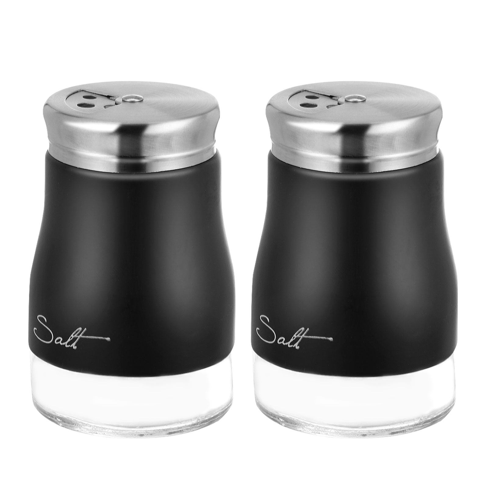 Camping Cooking Set Stainless Steel - 2個入りガラス製ソルトシェーカーセット ステンレス製ジャー キッチン、テーブルトップ、レストラン、キャンプ、調理用収納ソリューション