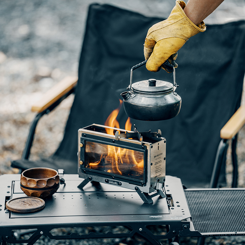Camping Cooking Fire - Goout スプリングヒル ウッドストーブ ポータブル薪ストーブ ステンレス製 屋外暖炉