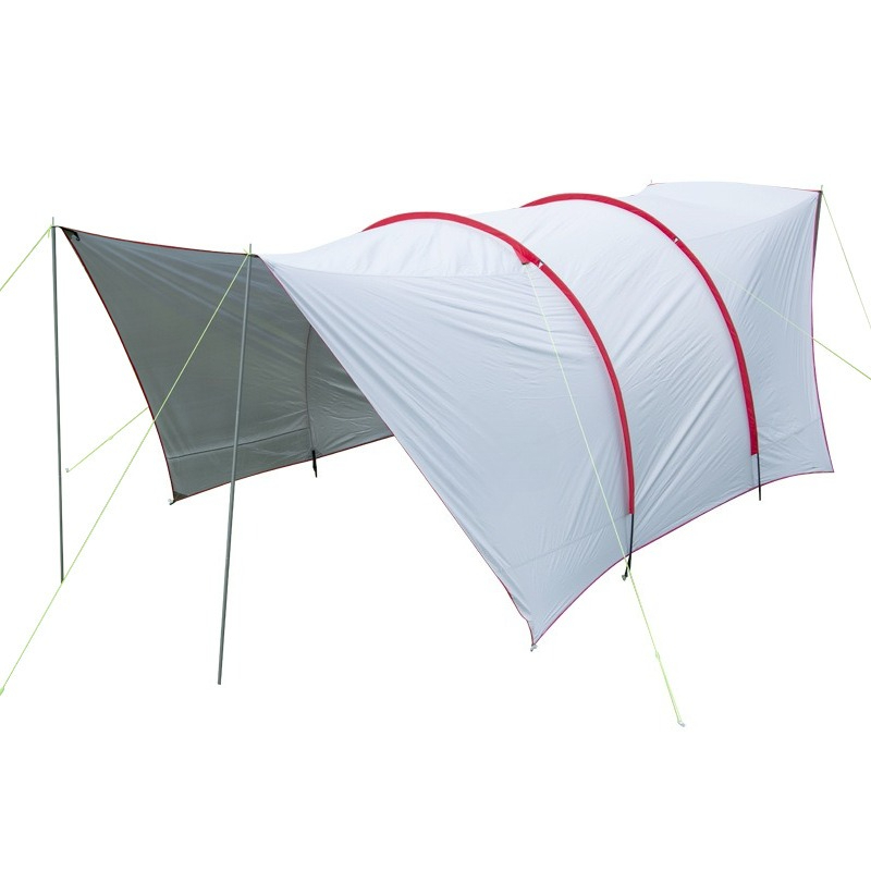 Camping Cooking Canopy - 二重層UVカットキャノピービーチ日よけサンシェード屋外ハブテントリビングルームクッキングテントキャンプ用ダブルポール