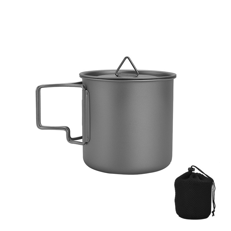 折りたたみハンドル付きチタン製キャンプマグ 軽量ポータブルア - Camping Cooking Roll のレビューと価格