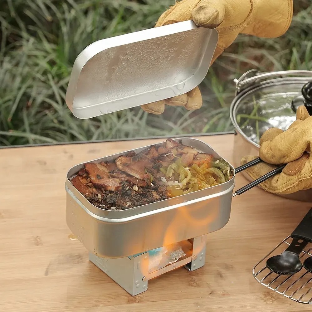 超軽量食器 キャンプ調理器具 ランチボックス 調理鍋 ピクニ - Camping Cooking Kitchen Set のレビューと価格