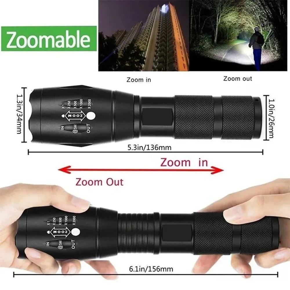 ポータブル LED ミニ懐中電灯は 3*AAA/18650  - Camping Cooking Utensils のレビューと価格