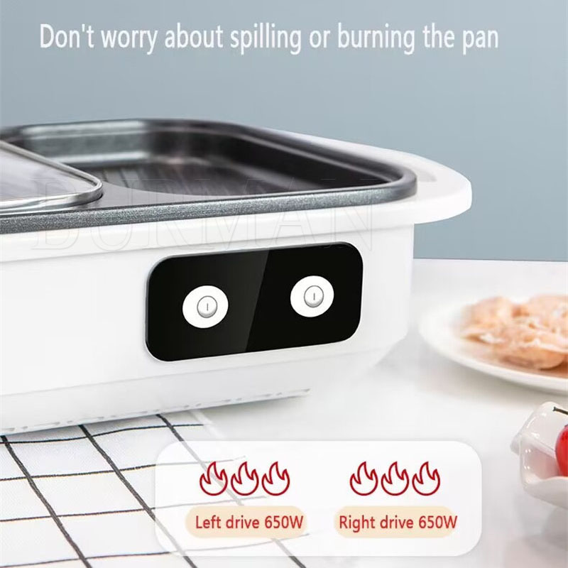 多機能電気鍋調理器、煮沸・揚げ物2in1鍋、BBQグリル、ノ - Camping Cooking Hot Plate のレビューと価格