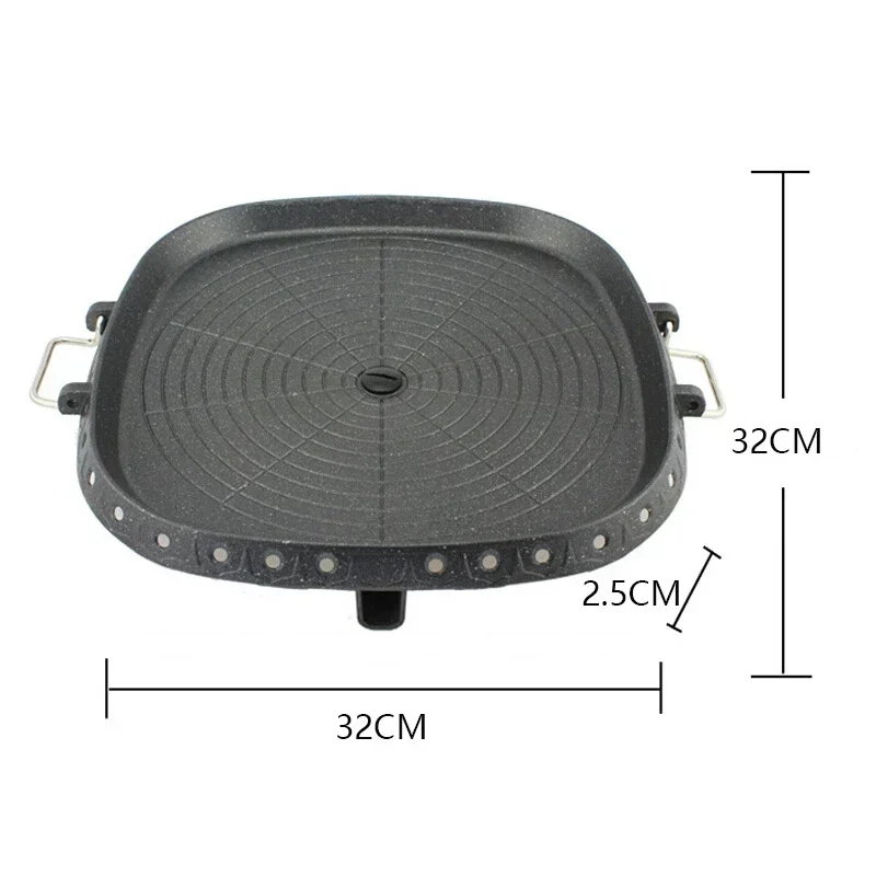ポータブル無煙アルミトレイ,韓国のマイファンストーングリル, - Camping Cooking Hot Plate のレビューと価格