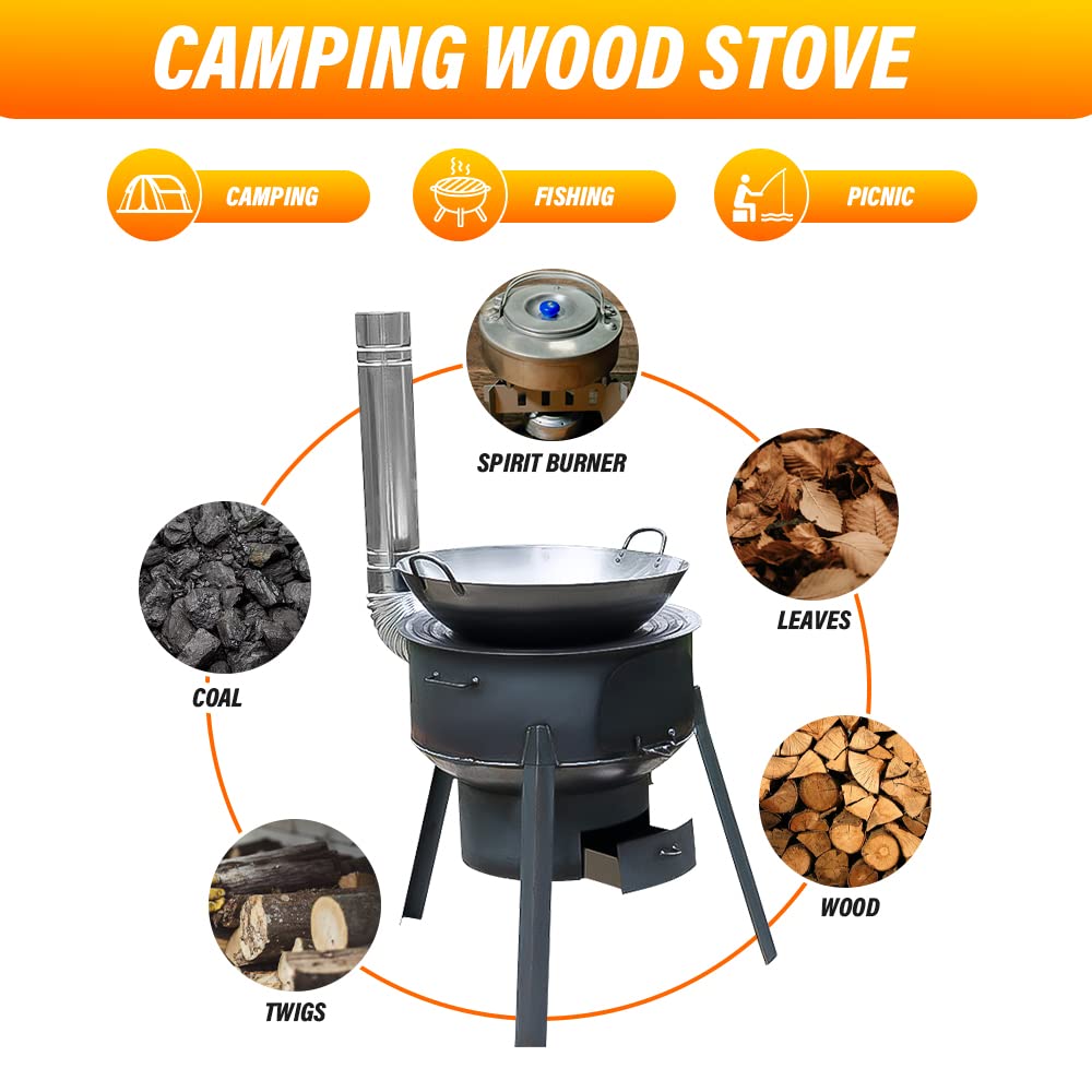 68cmポータブルで取り外し可能な屋外調理ストーブ、移動可能 - Camping Cooking Hot Plate のレビューと価格