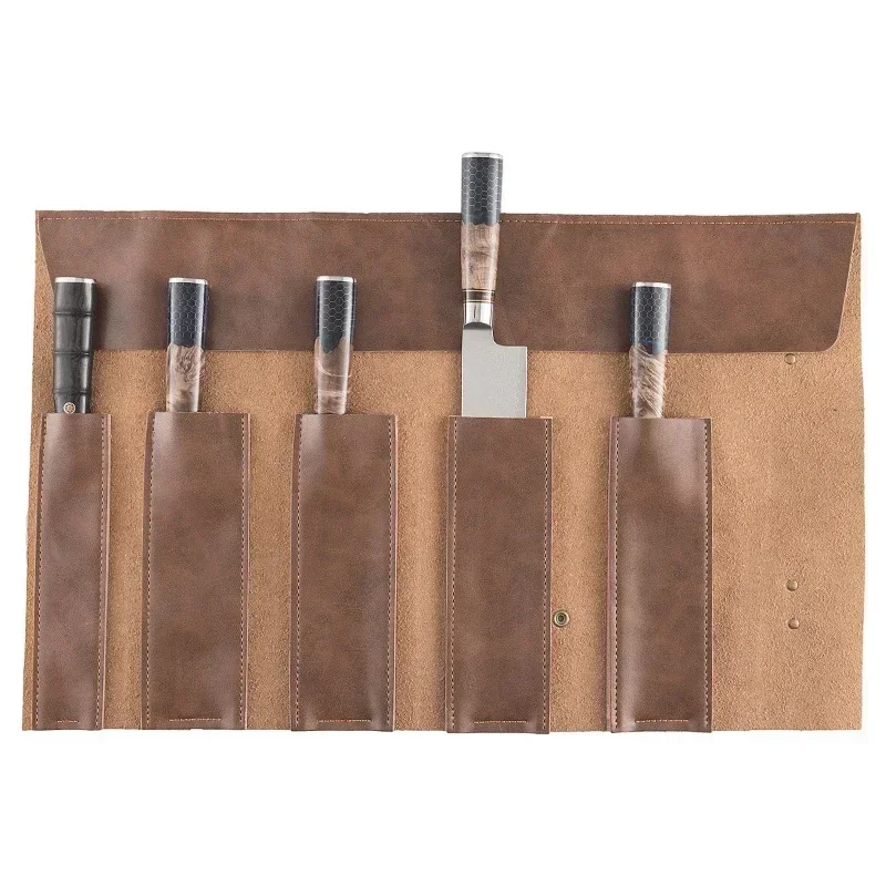 レザーシェフナイフバッグポータブル二層牛革ナイフ収納ロールバ - Camping Cooking Roll のレビューと価格