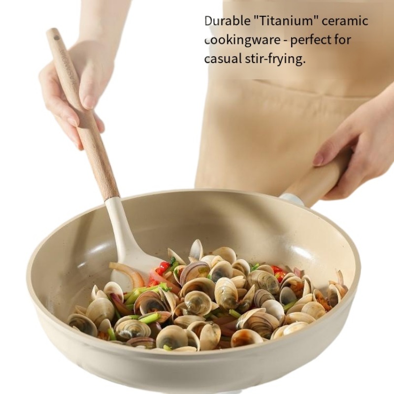 ゲリング中国製格安ホワイトチタンセラミックキッチンパンと鍋卸 - Camping Cooking Kitchen Set のレビューと価格