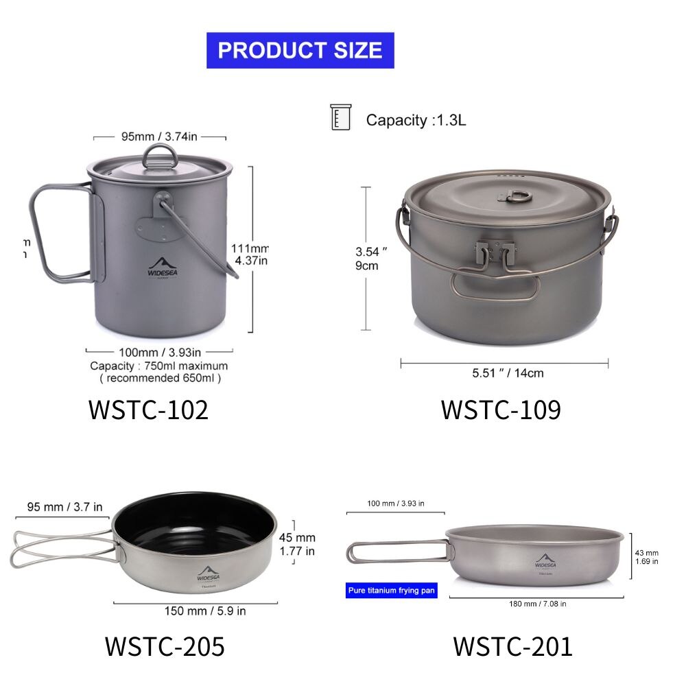 キャンプ用食器チタン調理器具セット観光大釜屋外調理鍋フライパ - Camping Cooking Roll のレビューと価格