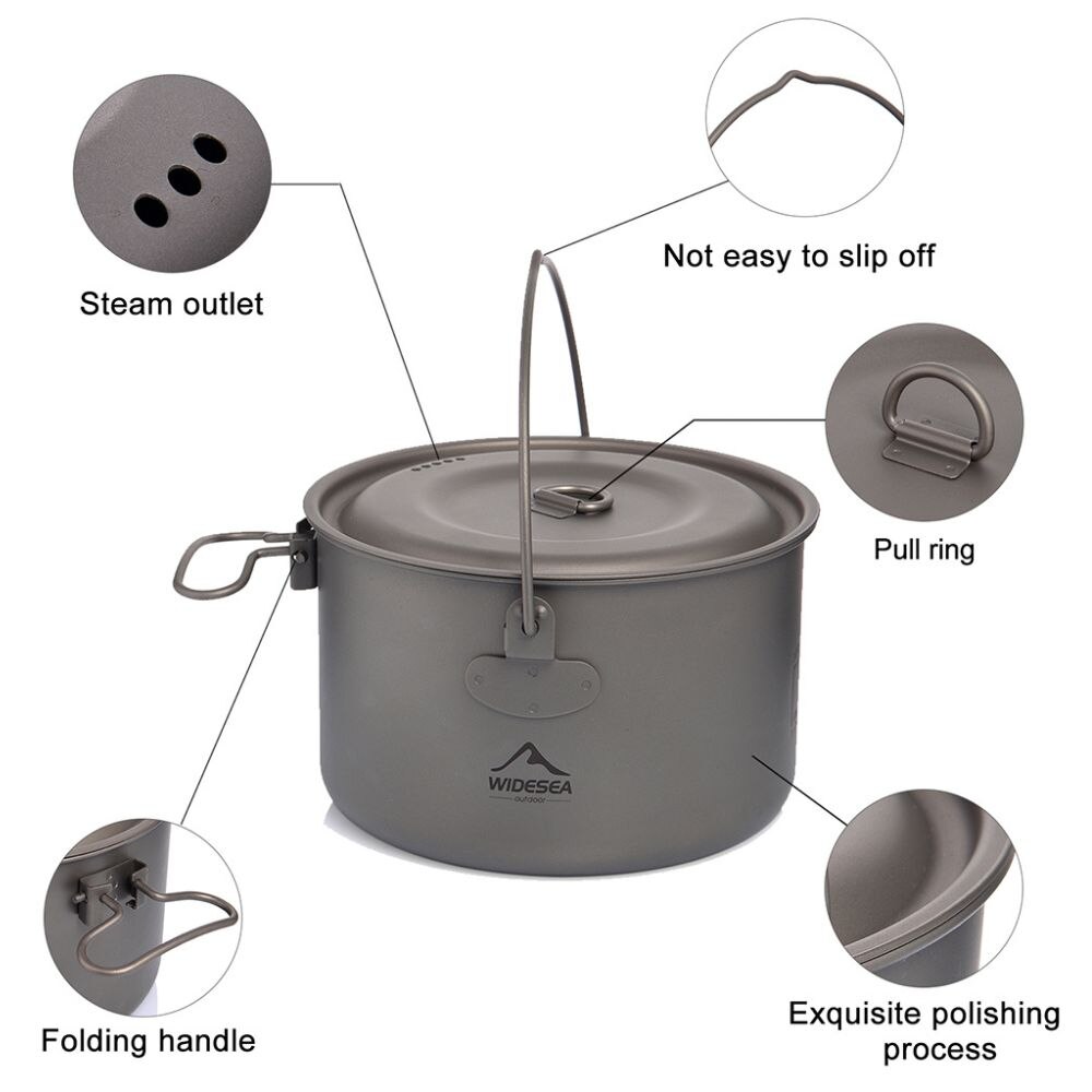 キャンプ用食器チタン調理器具セット観光大釜屋外調理鍋フライパ - Camping Cooking Roll のレビューと価格