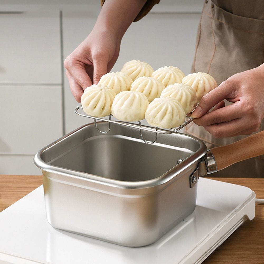 ポータブルステンレス鋼フライパン正方形ノンスティック調理鍋バ - Camping Cooking Roll のレビューと価格