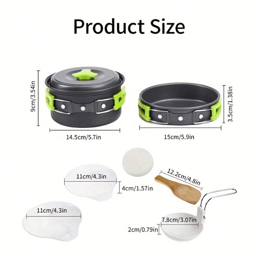 キャンプ用調理セット：収納バッグ付きポータブル食器鍋＆アウト - Camping Cooking Set Stainless Steel のレビューと価格
