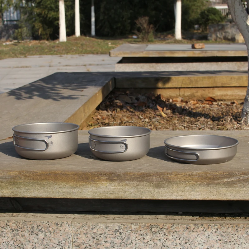 キース 3 個チタン調理器具パンボウルセット折りたたみハンド - Camping Cooking Roll のレビューと価格