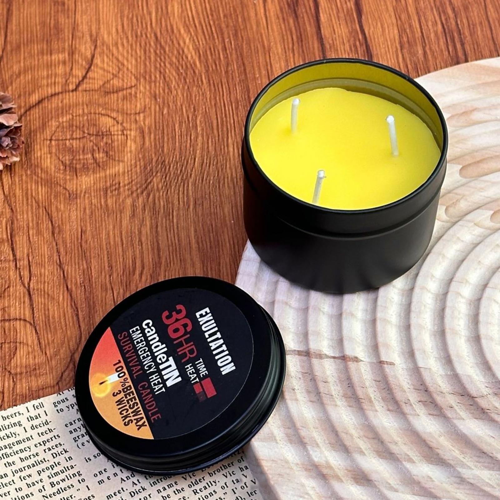 長時間燃焼キャンドル キャンプ用キャンドル ジャー付き 36 - Camping Cooking Fire のレビューと価格