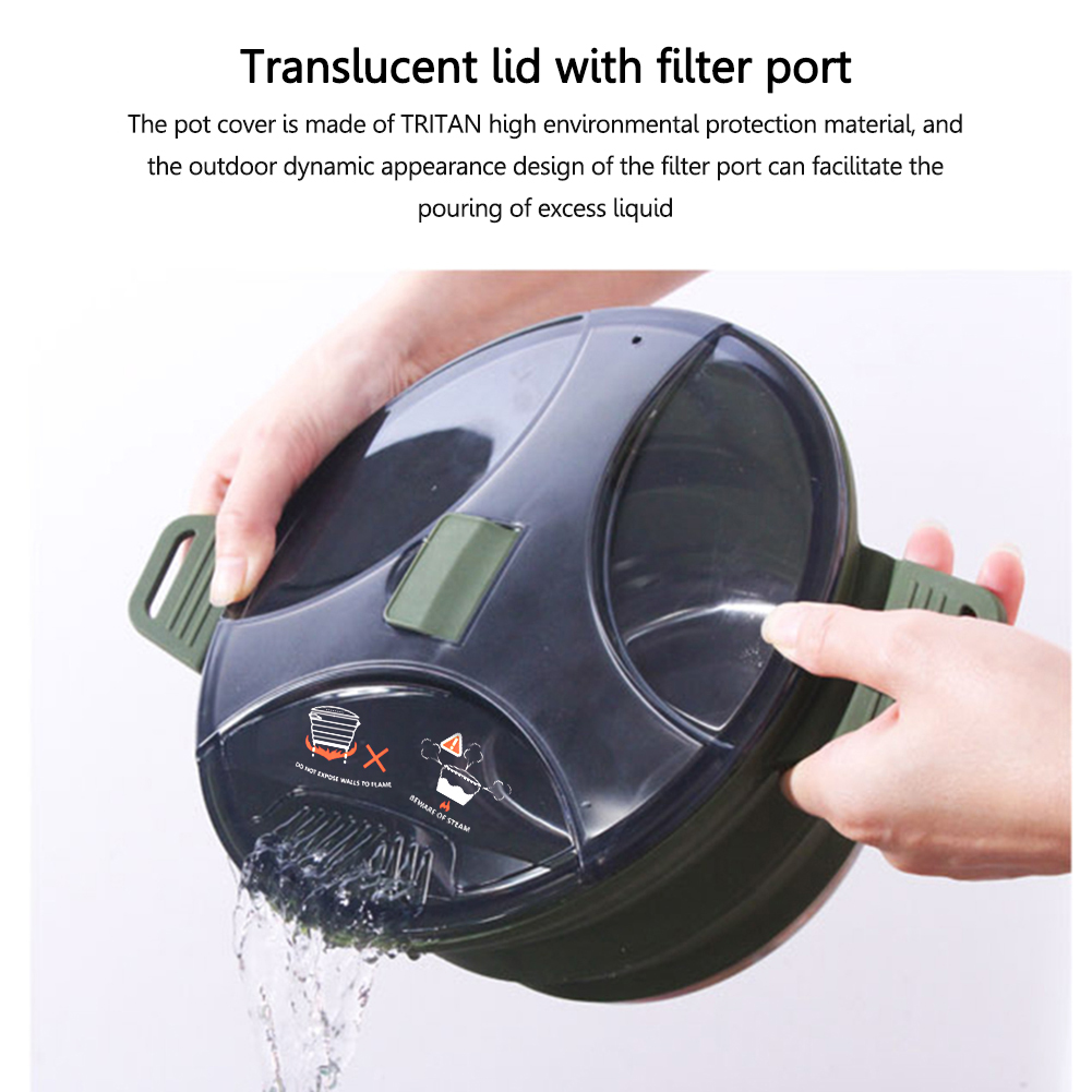2.5L Silicone Folding Kettle C - Camping Cooking Set Stainless Steel のレビューと価格