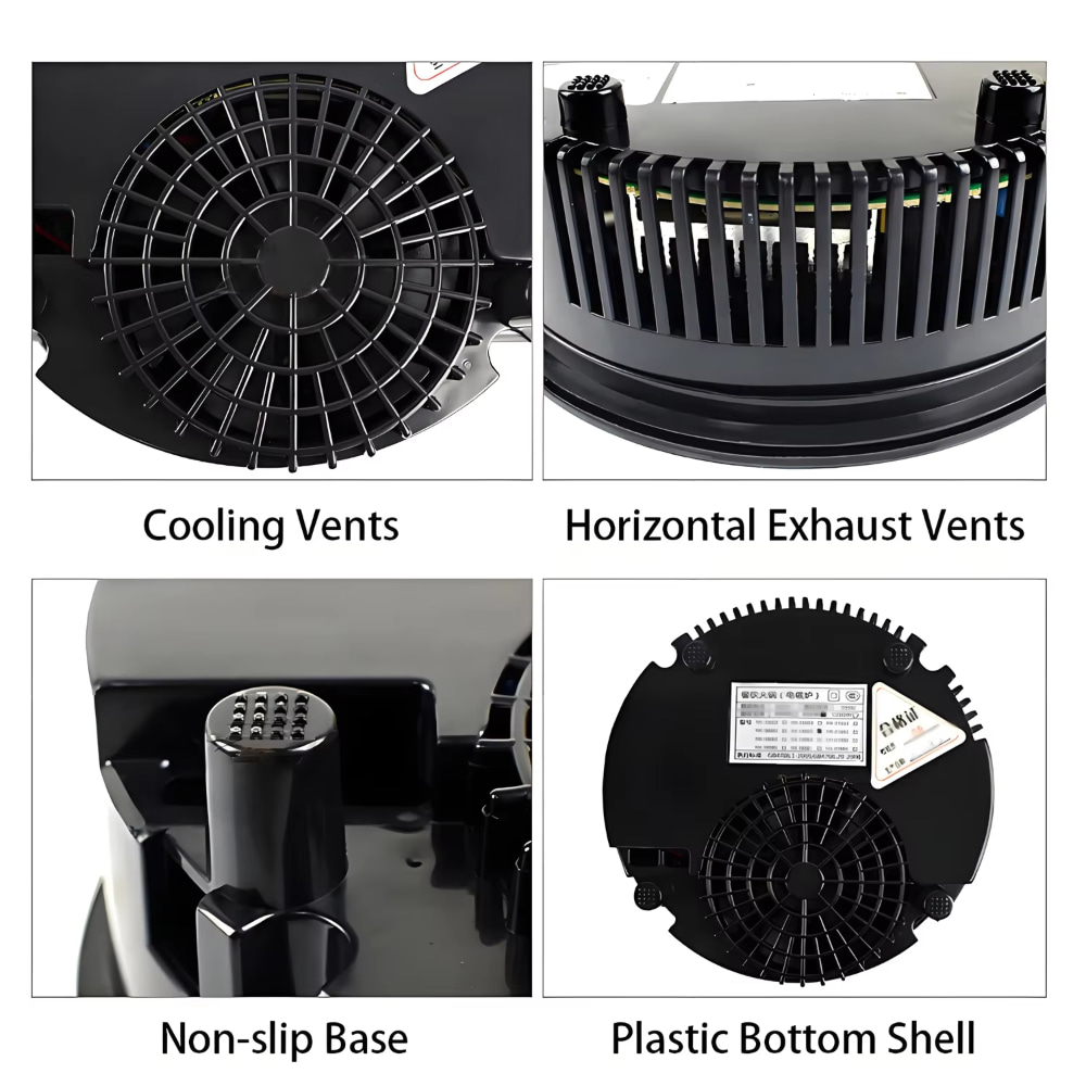 220V 1200W 円形内蔵型IHクッカー セラミックホッ - Camping Cooking Hot Plate のレビューと価格