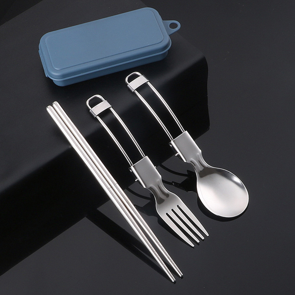 ピクニックカトラリーキャンプ用品簡単収納折りたたみデザイン安 - Camping Cooking Set Stainless Steel のレビューと価格