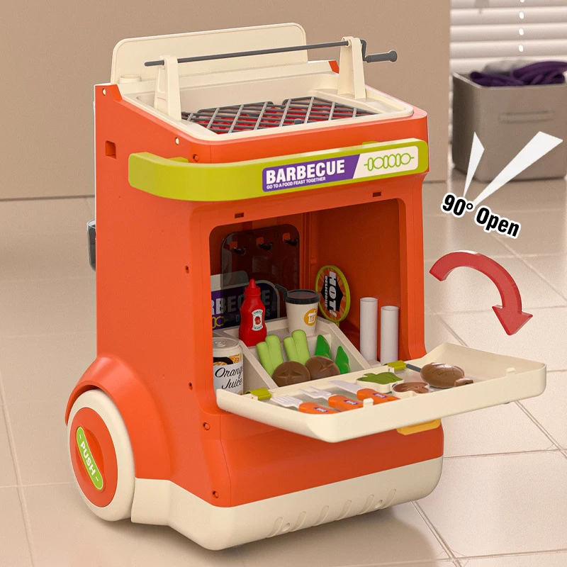 バーベキュースプレートロリーごっこ遊びバーベキューグリルカー - Camping Cooking Gifts のレビューと価格