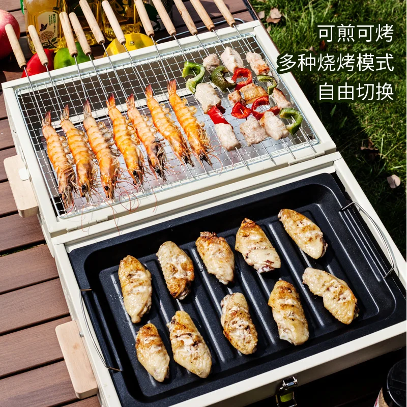 バーベキューオーブン家庭用グリルポータブル屋外キャンプ禁煙グ - Camping Cooking Portable のレビューと価格