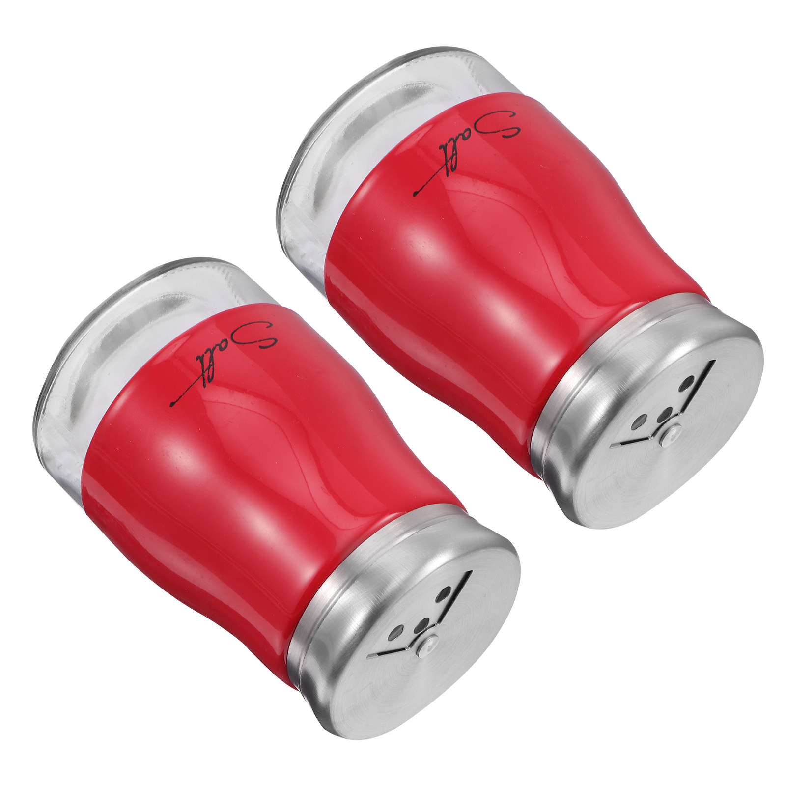 2個入りガラス製ソルトシェーカーセット ステンレス製ジャー  - Camping Cooking Set Stainless Steel のレビューと価格