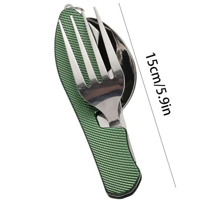 ステンレス製カトラリー 4in1 アウトドアピクニック用食器 - Camping Cooking Set Stainless Steel のレビューと価格
