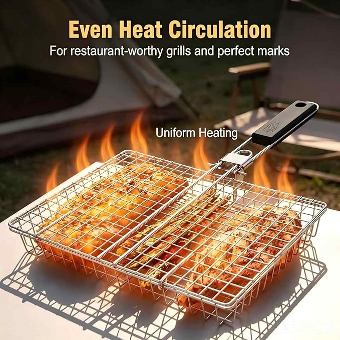 グリルバスケット 大型 ポータブル 折りたたみ式 BBQ キ - Camping Cooking Gifts のレビューと価格