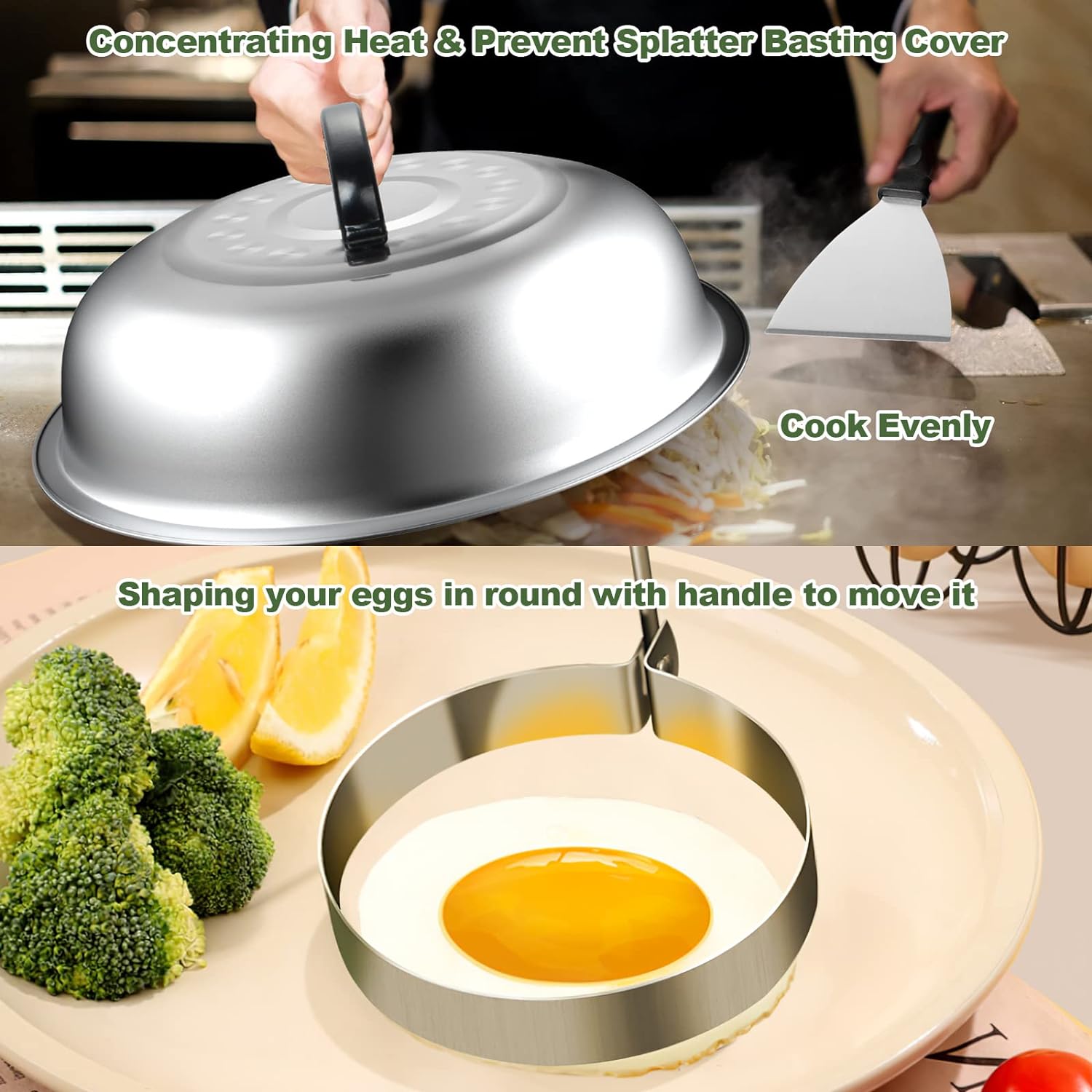 33個入りフラットトップグリドルアクセサリーキット、頑丈なス - Camping Cooking Gifts のレビューと価格