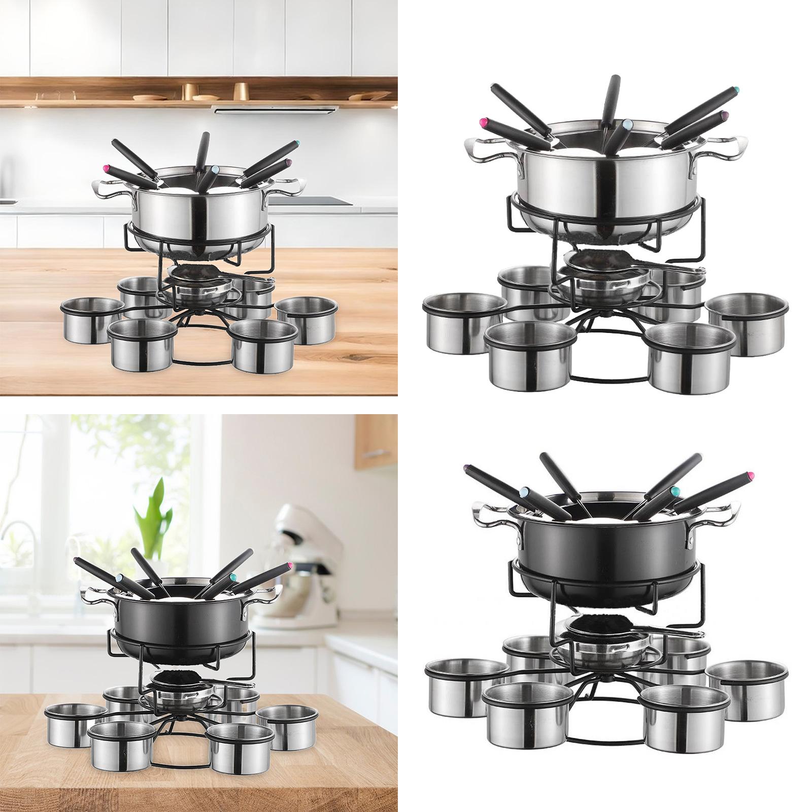 フォンデュポットセット調理ストーブ厚みのある多機能安定した溶 - Camping Cooking Set Stainless Steel のレビューと価格