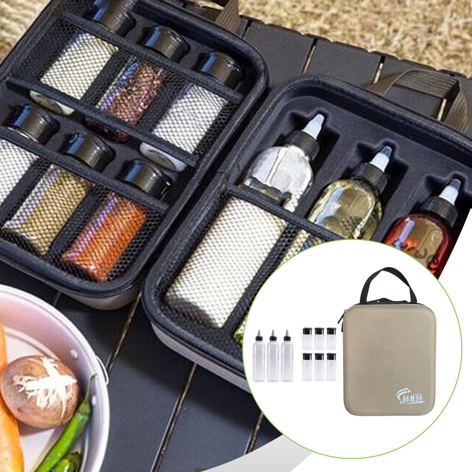 11x キャンプ用スパイスジャーキット 耐久性、調味料セット - Camping Cooking Oil のレビューと価格