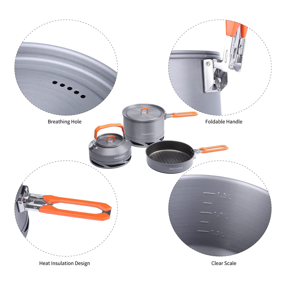 Fire Maple器具ハイキング調理セット熱交換器ポットパ - Camping Cooking Roll のレビューと価格