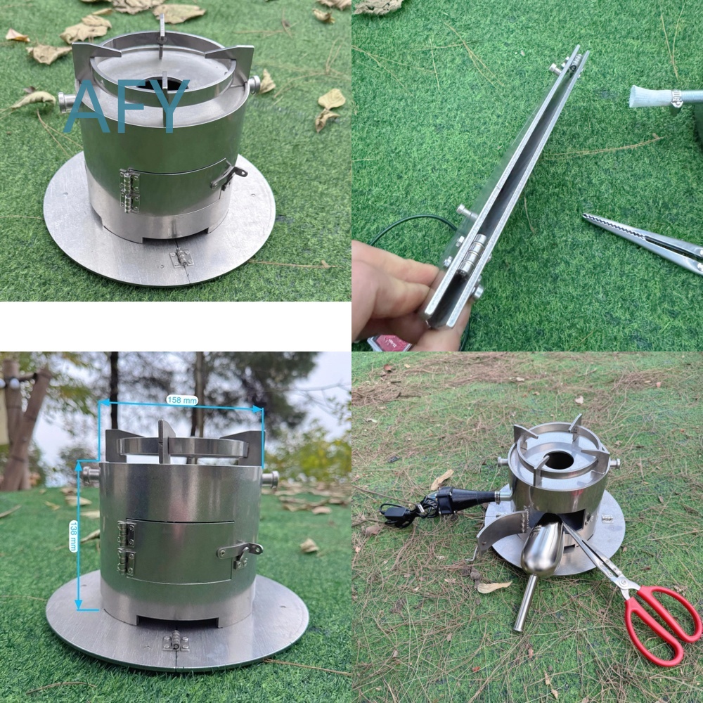 ポータブル木製ガス化ストーブ キャンプ用 アウトドアクッキン - Camping Cooking Hot Plate のレビューと価格