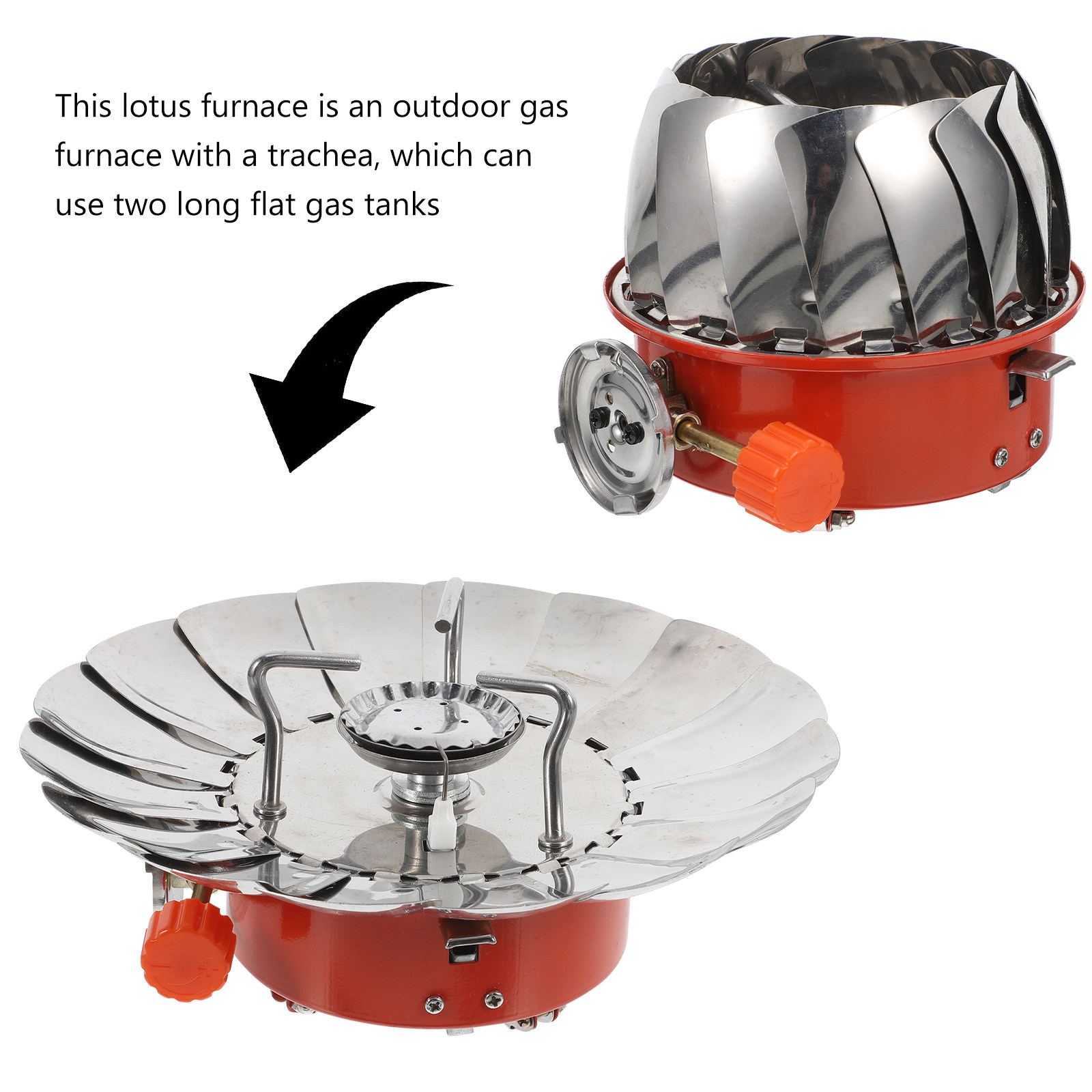 ポータブルロータスミニ炉 アウトドアガスキャンプストーブ 防 - Camping Cooking Range のレビューと価格