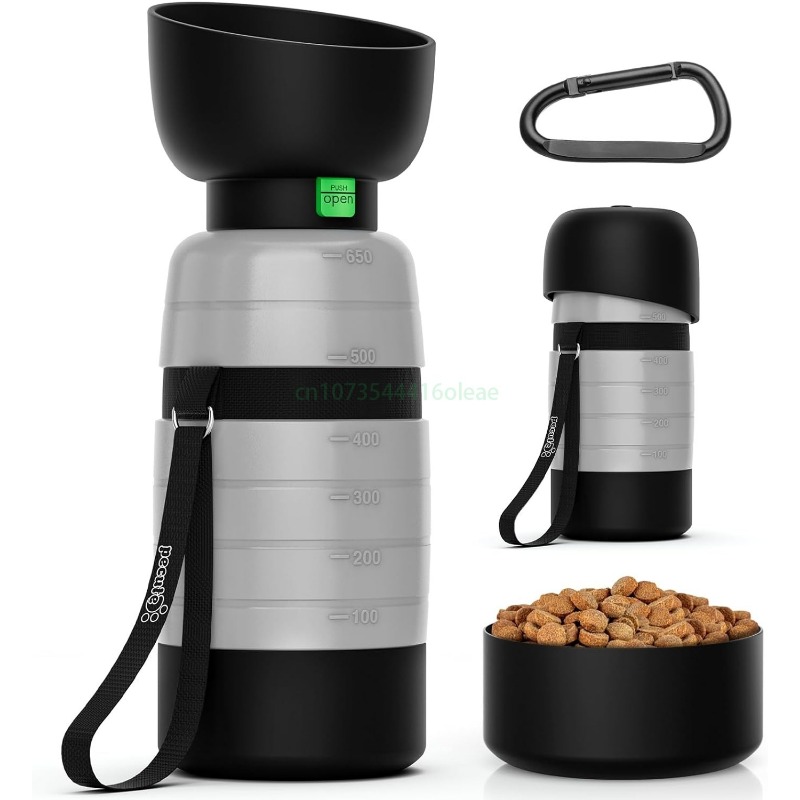 650ML犬用ウォーターボトル（150mlフードコンテナ付き - Camping Cooking Food のレビューと価格