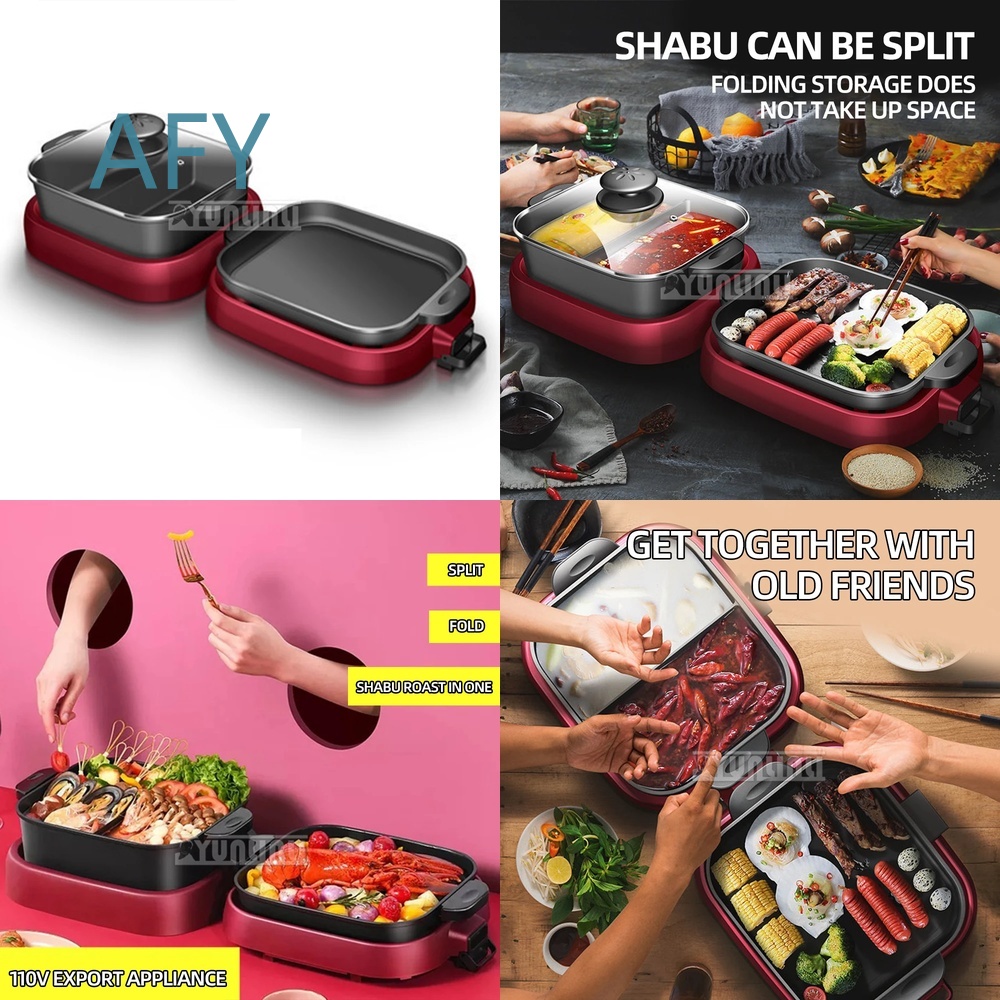 ポータブル電気ホットポットグリル、家庭用屋外キャンプ用折りた - Camping Cooking Hot Plate のレビューと価格