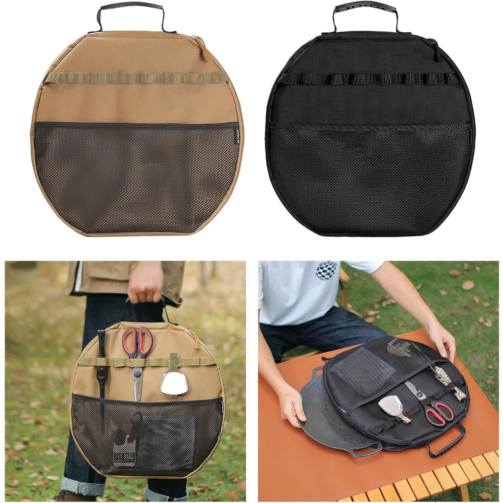 グリルパン収納バッグ、フライパンとグリドル用ポータブルポーチ - Camping Cooking Range のレビューと価格
