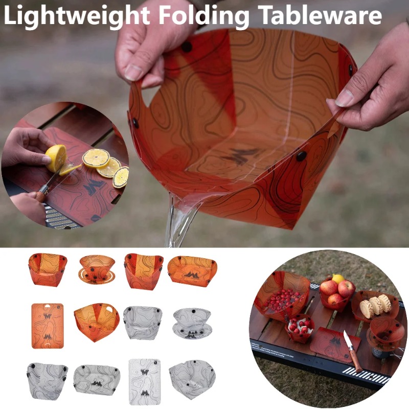 折りたたみ式キャンプ食器ポータブルボウルディナープレートコー - Camping Cooking Roll のレビューと価格